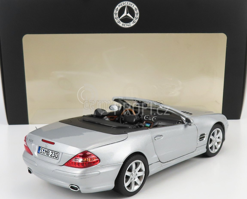 Norev Mercedes benz Sl-class Sl500 (r230) Cabriolet 2003 1:18 Silver