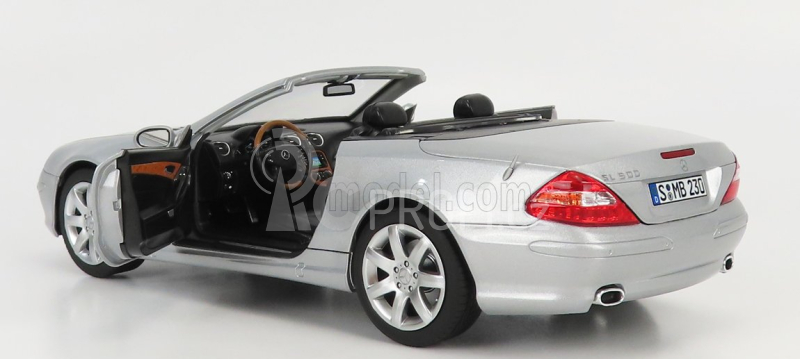 Norev Mercedes benz Sl-class Sl500 (r230) Cabriolet 2003 1:18 Silver