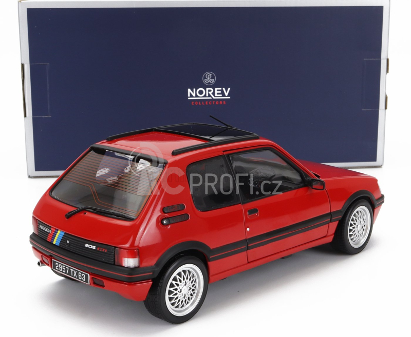 Norev Peugeot 205 1.9 Gti Pts Rims 1992 1:18 Red
