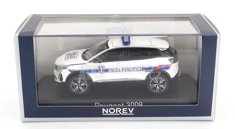 Norev Peugeot 3008 Police Municipale 2023 1:43 Bílá Modrá
