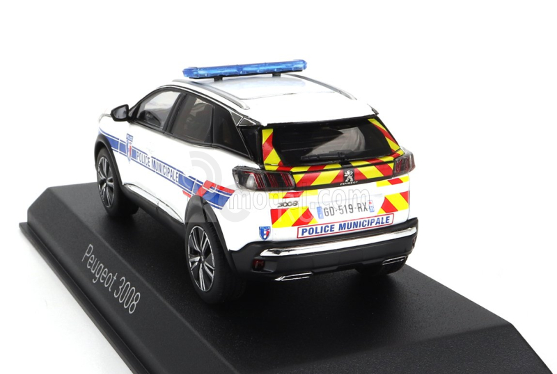 Norev Peugeot 3008 Police Municipale 2023 1:43 Bílá Modrá Červená Žlutá