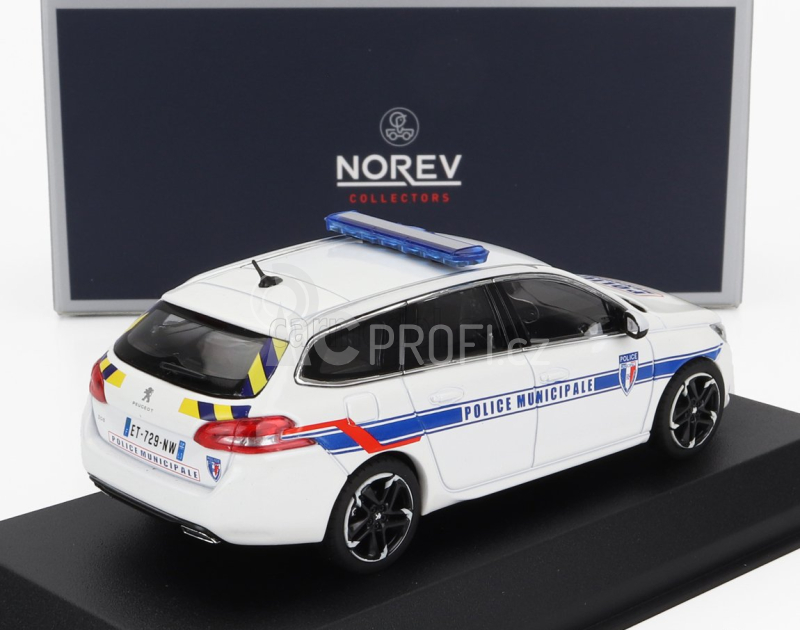 Norev Peugeot 308 Sw Station Wagon Police Municipale 2018 1:43 Bílá