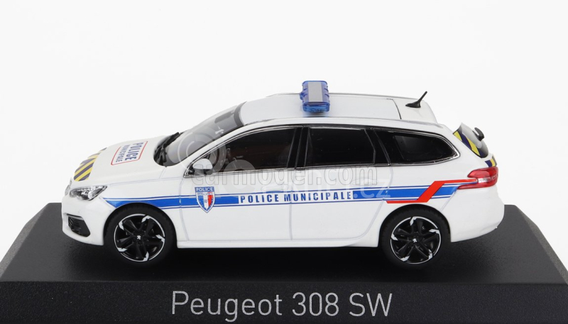 Norev Peugeot 308 Sw Station Wagon Police Municipale 2018 1:43 Bílá