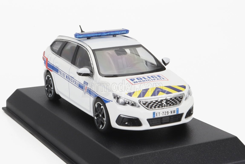 Norev Peugeot 308 Sw Station Wagon Police Municipale 2018 1:43 Bílá