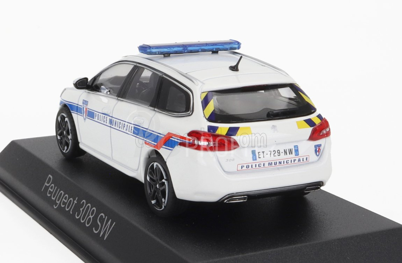 Norev Peugeot 308 Sw Station Wagon Police Municipale 2018 1:43 Bílá