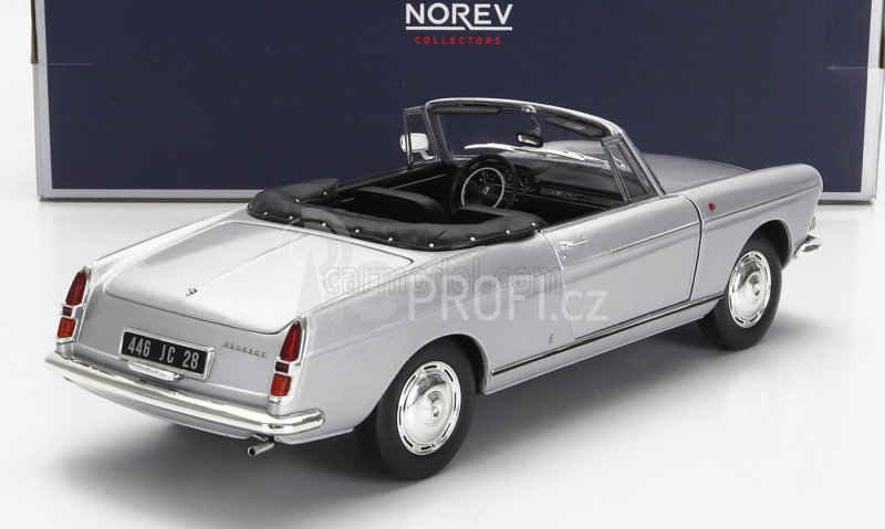 Norev Peugeot 404 Cabriolet 1967 1:18 Silver