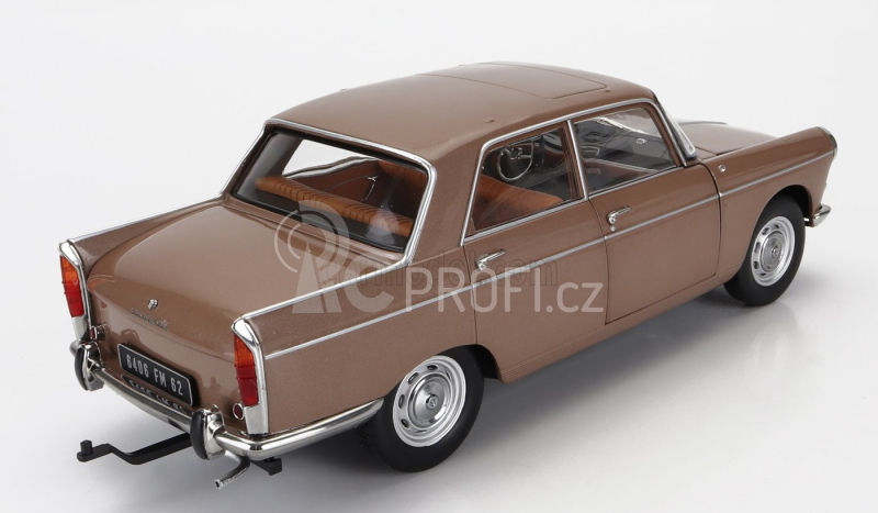 Norev Peugeot 404 With Caravan Roulotte Henon 1965 1:18 Brown Met