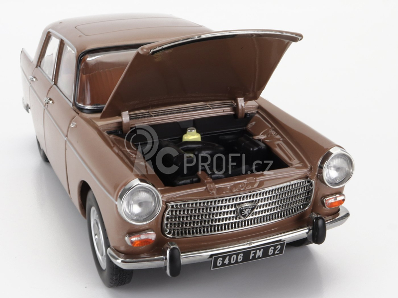 Norev Peugeot 404 With Caravan Roulotte Henon 1965 1:18 Brown Met