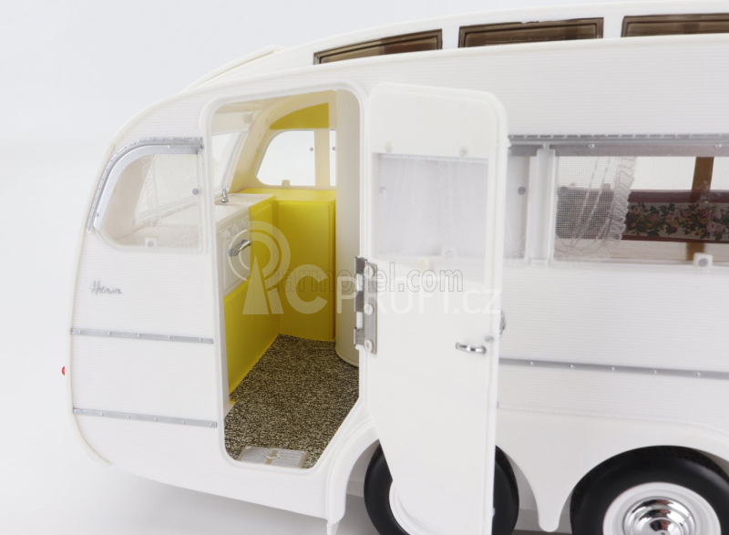 Norev Peugeot 404 With Caravan Roulotte Henon 1965 1:18 Brown Met