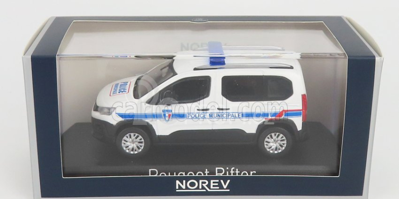 Norev Peugeot Rifter Police Municipale 2019 1:43 Bílá Modrá