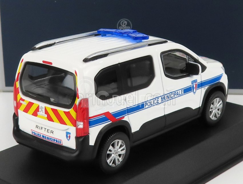 Norev Peugeot Rifter Police Municipale 2019 1:43 Bílá Modrá Červená Žlutá