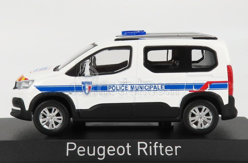 Norev Peugeot Rifter Police Municipale 2019 1:43 Bílá Modrá Červená Žlutá