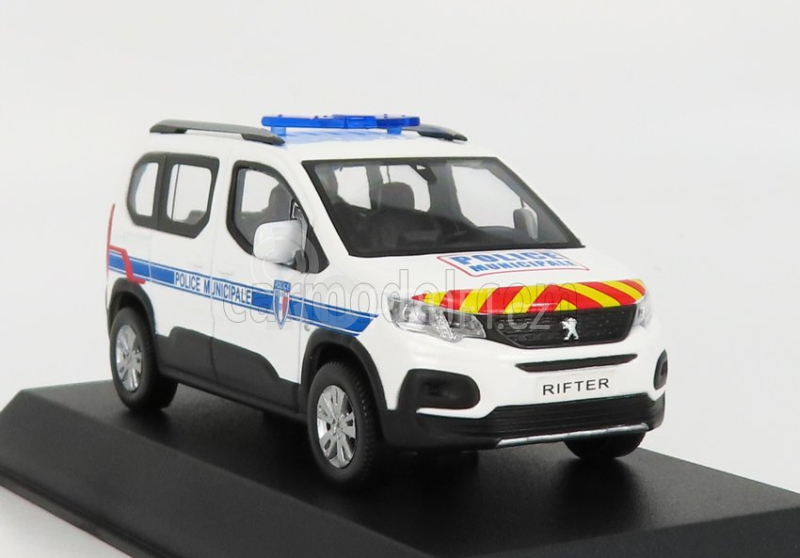 Norev Peugeot Rifter Police Municipale 2019 1:43 Bílá Modrá Červená Žlutá