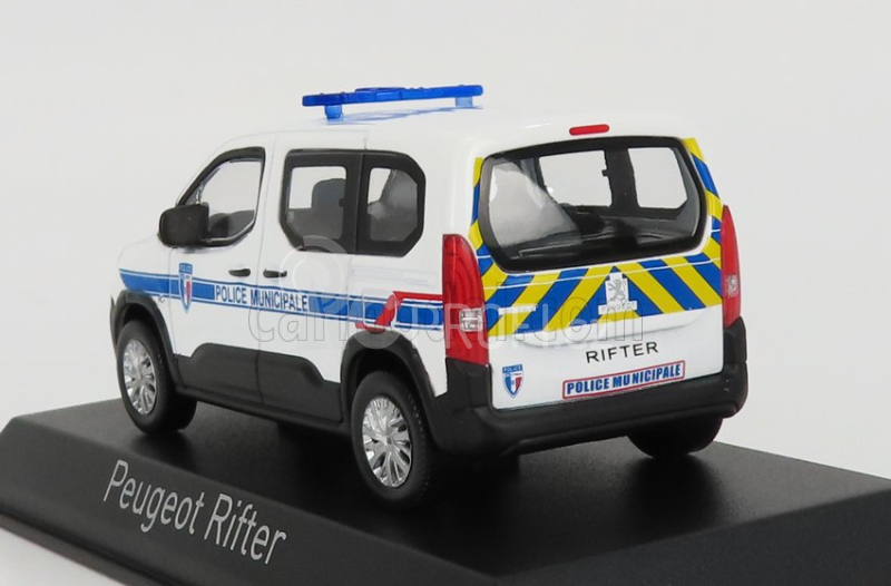 Norev Peugeot Rifter Police Municipale 2019 1:43 Bílá Modrá Žlutá