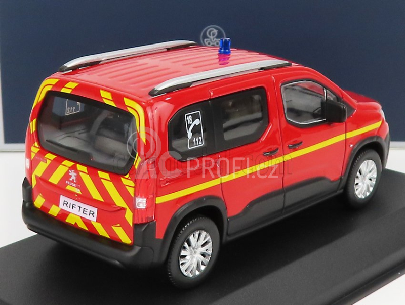 Norev Peugeot Rifter Pompiers 2019 1:43 Červená Žlutá