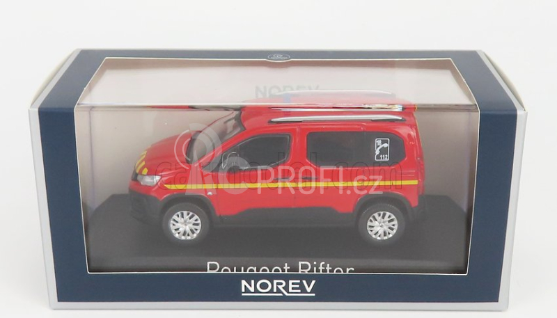 Norev Peugeot Rifter Pompiers 2019 1:43 Červená Žlutá