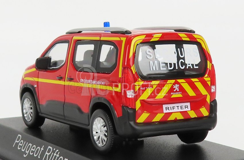 Norev Peugeot Rifter Pompiers Secours Medical 2019 1:43 Červená Žlutá