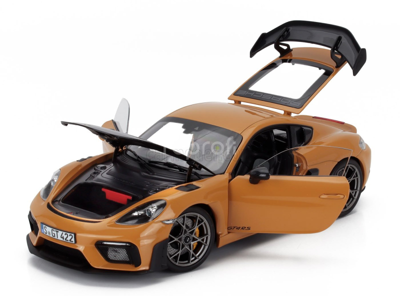 Norev Porsche 718 Cayman Gt4 Rs Weissach Package 2023 1:18 Bahama Žlutá Černá