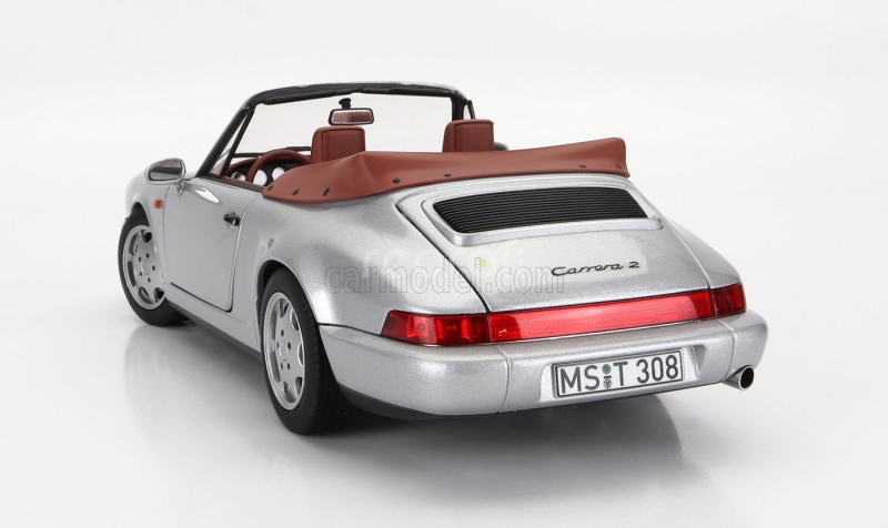 Norev Porsche 911 964 Carrera 2 Cabriolet 1990 1:18 Silver