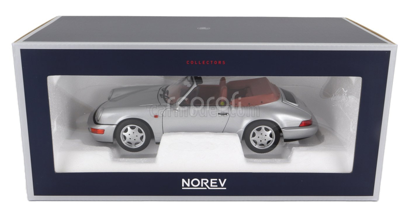 Norev Porsche 911 964 Carrera 2 Cabriolet 1990 1:18 Silver