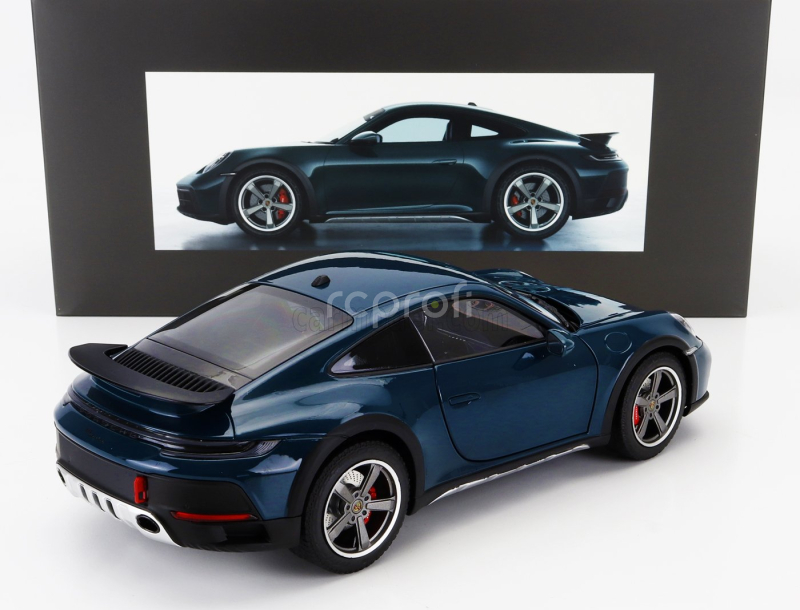 Norev Porsche 911 992 Dakar Coupe 2023 1:18 Fjord Modrá Zelená