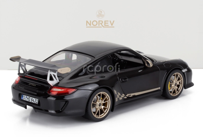 Norev Porsche 911 997-2 Gt3 Rs Coupe 2009 1:18 Černé Zlato