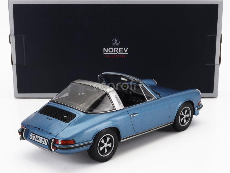 Norev Porsche 911s 2.4 Targa 1973 1:18 Blue Met