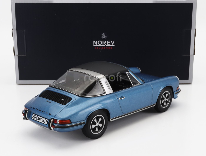 Norev Porsche 911s 2.4 Targa 1973 1:18 Blue Met