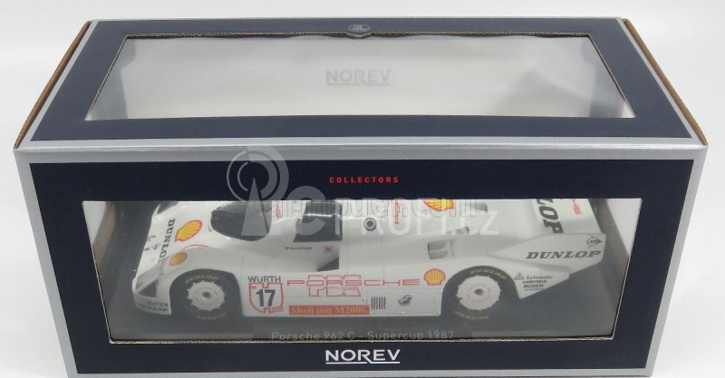 Norev Porsche 962c Dunlop N 17 Supercup 1987 H.j.stuck 1:18 Bílá