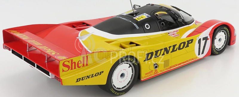 Norev Porsche 962c Porsche Ag Team N 17 2nd 24h Le Mans 1988 Klaus Ludwing - Hans Joachim Stuck - Derek Bell 1:18 Červená Žlutá Bílá