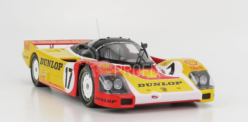Norev Porsche 962c Porsche Ag Team N 17 2nd 24h Le Mans 1988 Klaus Ludwing - Hans Joachim Stuck - Derek Bell 1:18 Červená Žlutá Bílá