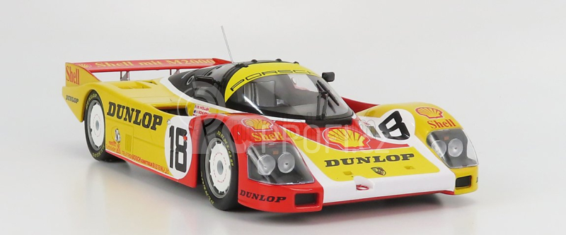 Norev Porsche 962c Porsche Ag Team N 18 24h Le Mans 1988 Bob Wollek - Vern Schuppan - Sarel Van Der Merwe 1:18 Červená Žlutá Bílá
