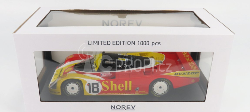 Norev Porsche 962c Porsche Ag Team N 18 24h Le Mans 1988 Bob Wollek - Vern Schuppan - Sarel Van Der Merwe 1:18 Červená Žlutá Bílá