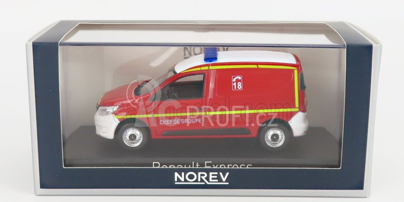 Norev Renault Express Van Sapeurs Pompiers 2021 1:43 Červená Bílá