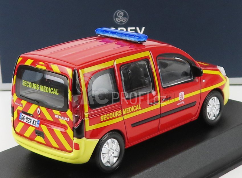 Norev Renault Kangoo Secours Sante Pompiers 2013 1:43 Červená Žlutá