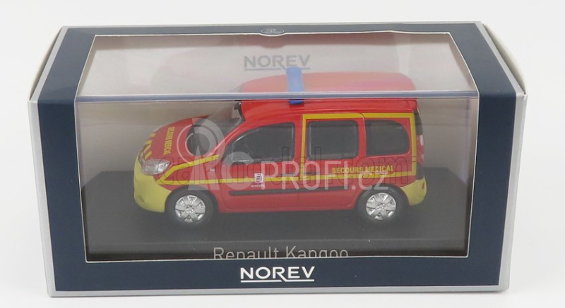 Norev Renault Kangoo Secours Sante Pompiers 2013 1:43 Červená Žlutá