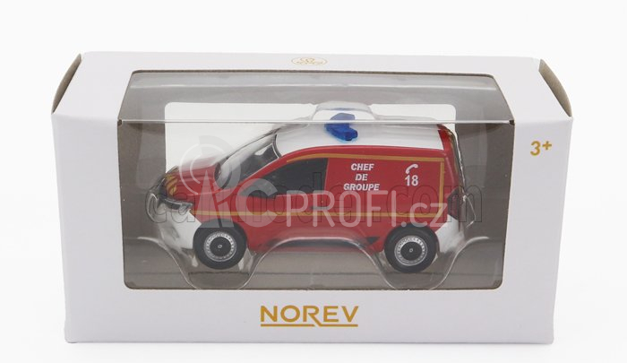 Norev Renault Kangoo Van Sapeurs Pompiers Chef De Group 2023 1:64 Červená Bílá