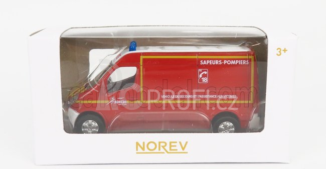 Norev Renault Master Van Ambulance Sapeurs Pompiers Secours 2014 1:64 Red