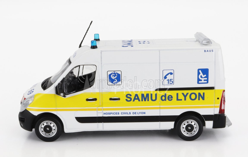 Norev Renault Master Van Samu De Lyon Ambulance 2014 1:43 Bílá Žlutá