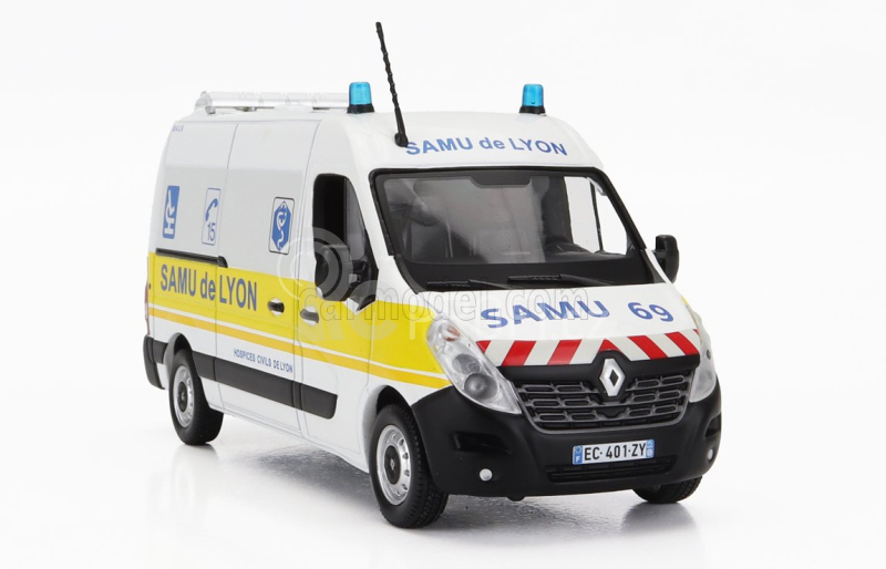 Norev Renault Master Van Samu De Lyon Ambulance 2014 1:43 Bílá Žlutá