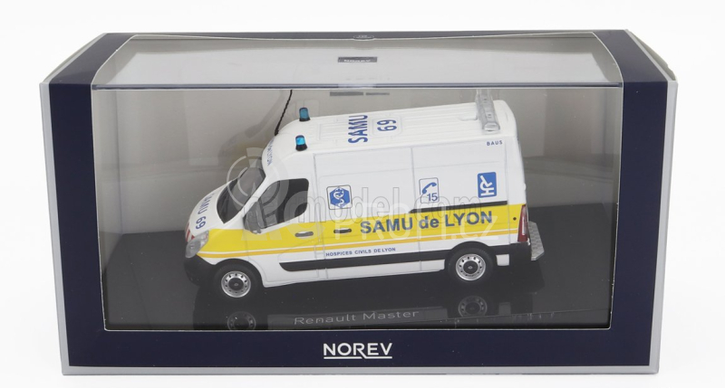Norev Renault Master Van Samu De Lyon Ambulance 2014 1:43 Bílá Žlutá