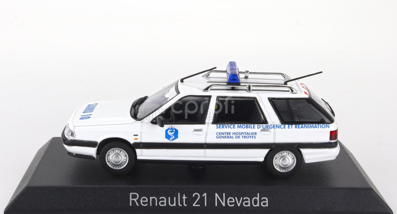 Norev Renault R21 Nevada Sw Station Wagon Samu Ambulance 1991 1:43 Bílá