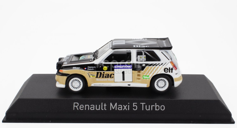 Norev Renault R5 Maxi Turbo Team Diac N 1 Winner Rally Du Var 1986 Francois Chatriot - Michel Perin 1:43 Černá Béžová Bílá