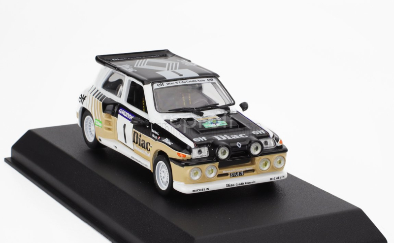 Norev Renault R5 Maxi Turbo Team Diac N 1 Winner Rally Du Var 1986 Francois Chatriot - Michel Perin 1:43 Černá Béžová Bílá