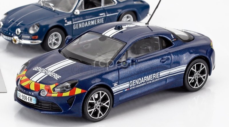 Norev Renault Set 2x A110 Alpine Gendarmerie Coupe 2022 + 1600s Coupe Gendarmerie 1971 1:43 Blue