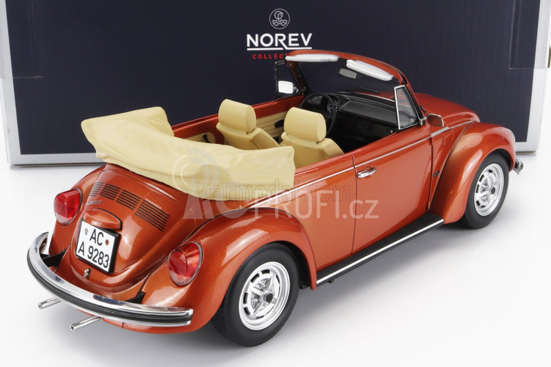 Norev Volkswagen Beetle 1303 Cabriolet Open 1976 1:18 Brown Met