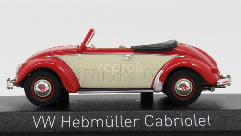 Norev Volkswagen Hebmuller Cabriolet Open 1949 1:43 Červený Krém