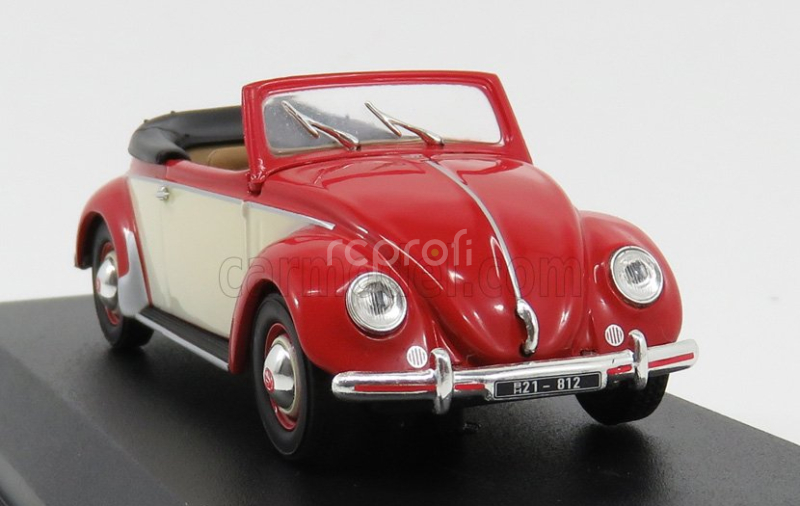 Norev Volkswagen Hebmuller Cabriolet Open 1949 1:43 Červený Krém
