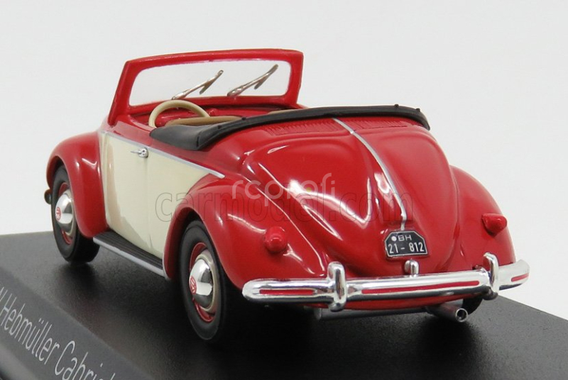 Norev Volkswagen Hebmuller Cabriolet Open 1949 1:43 Červený Krém
