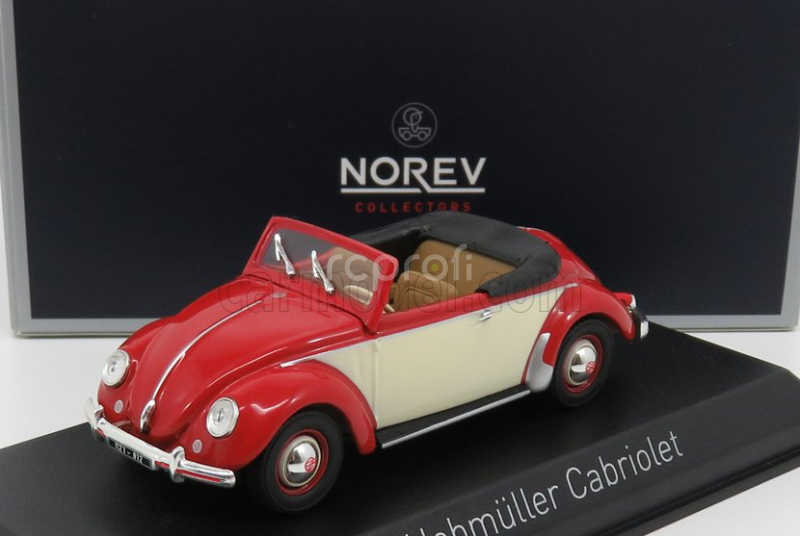 Norev Volkswagen Hebmuller Cabriolet Open 1949 1:43 Červený Krém
